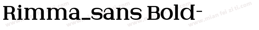 Rimma_sans Bold字体转换